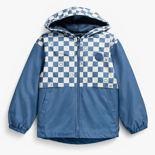 Souris Mini Child's Blue Checkered Windbreaker Jacket