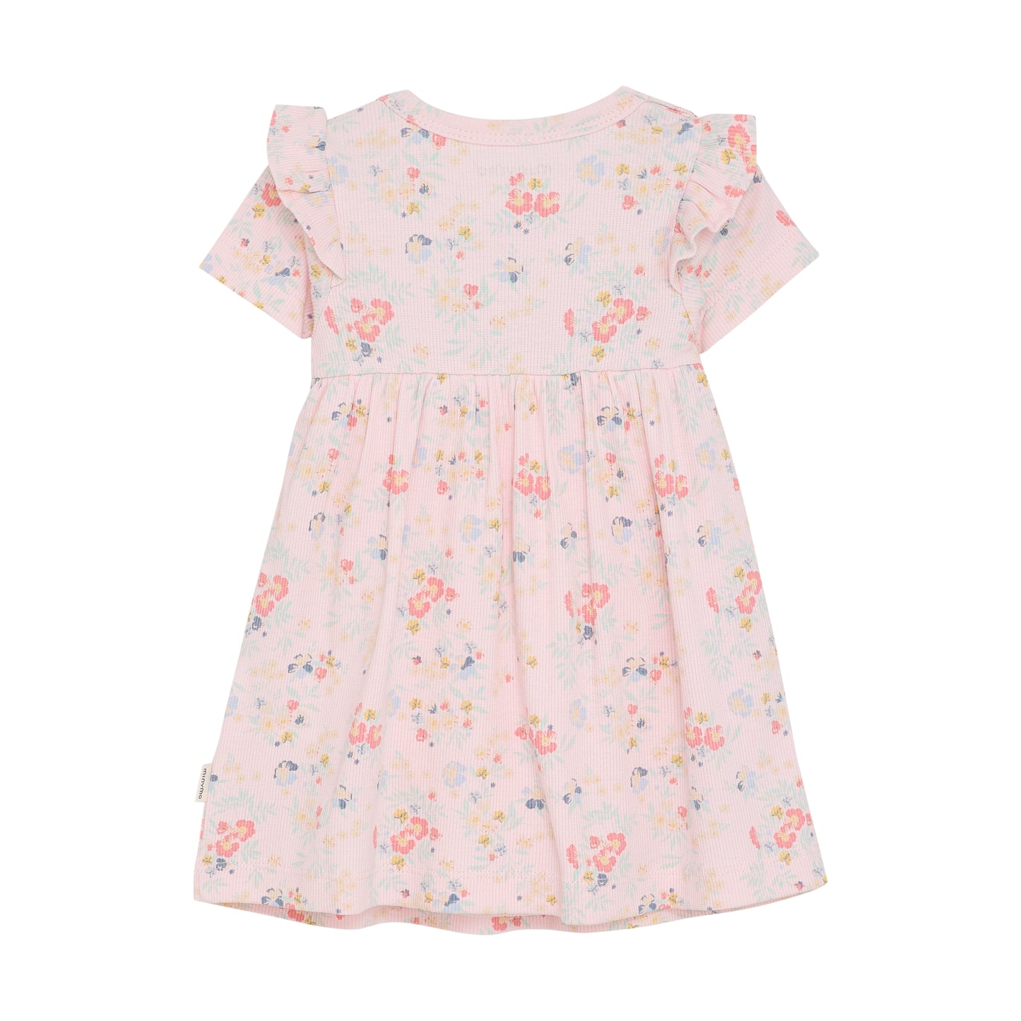Minymo Dress Short Sleeve All Over Print Rib - 3 Months