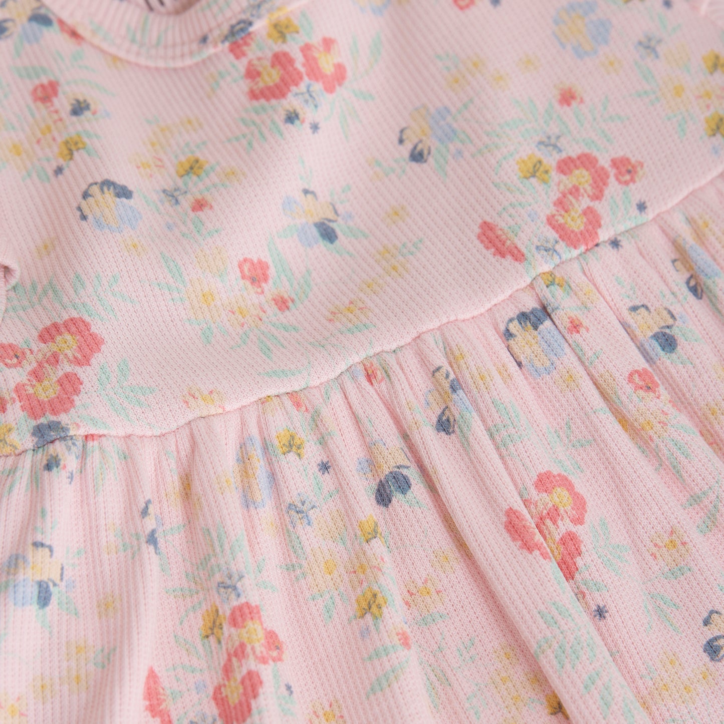 Minymo Dress Short Sleeve All Over Print Rib - 3 Months