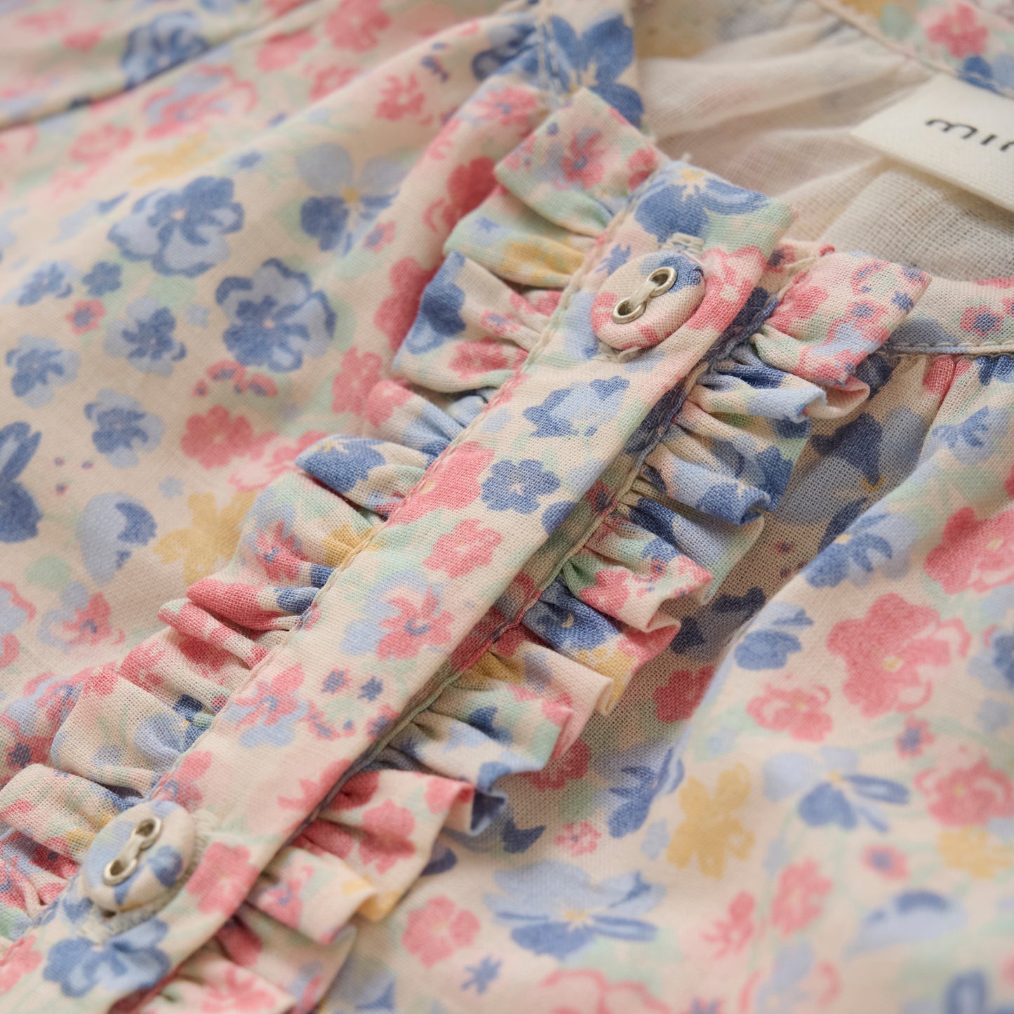 Minymo Dress SS All Over Print With Lining - 3 Months