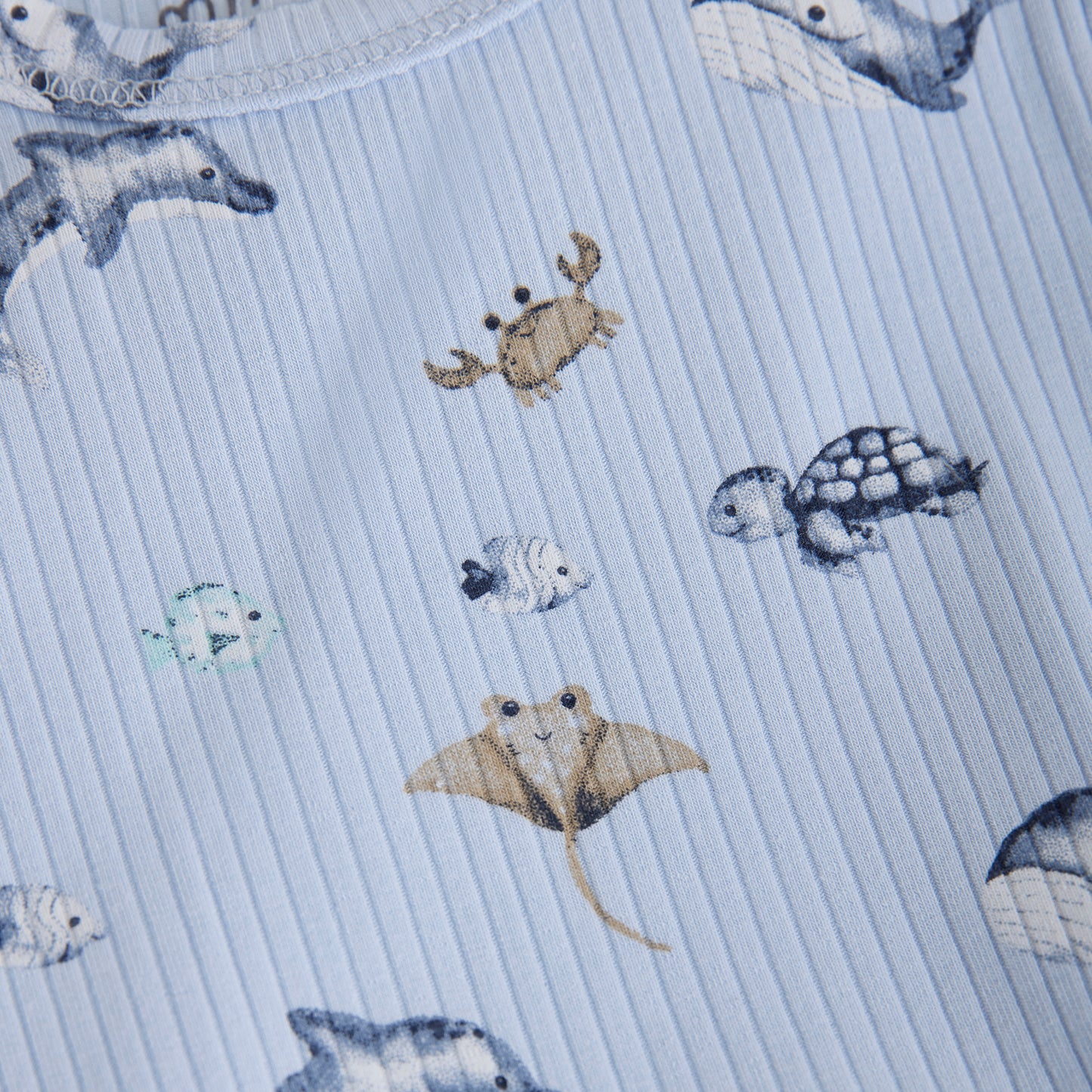 Minymo T-shirt Short Sleeve All Over Print Rib -3 Months