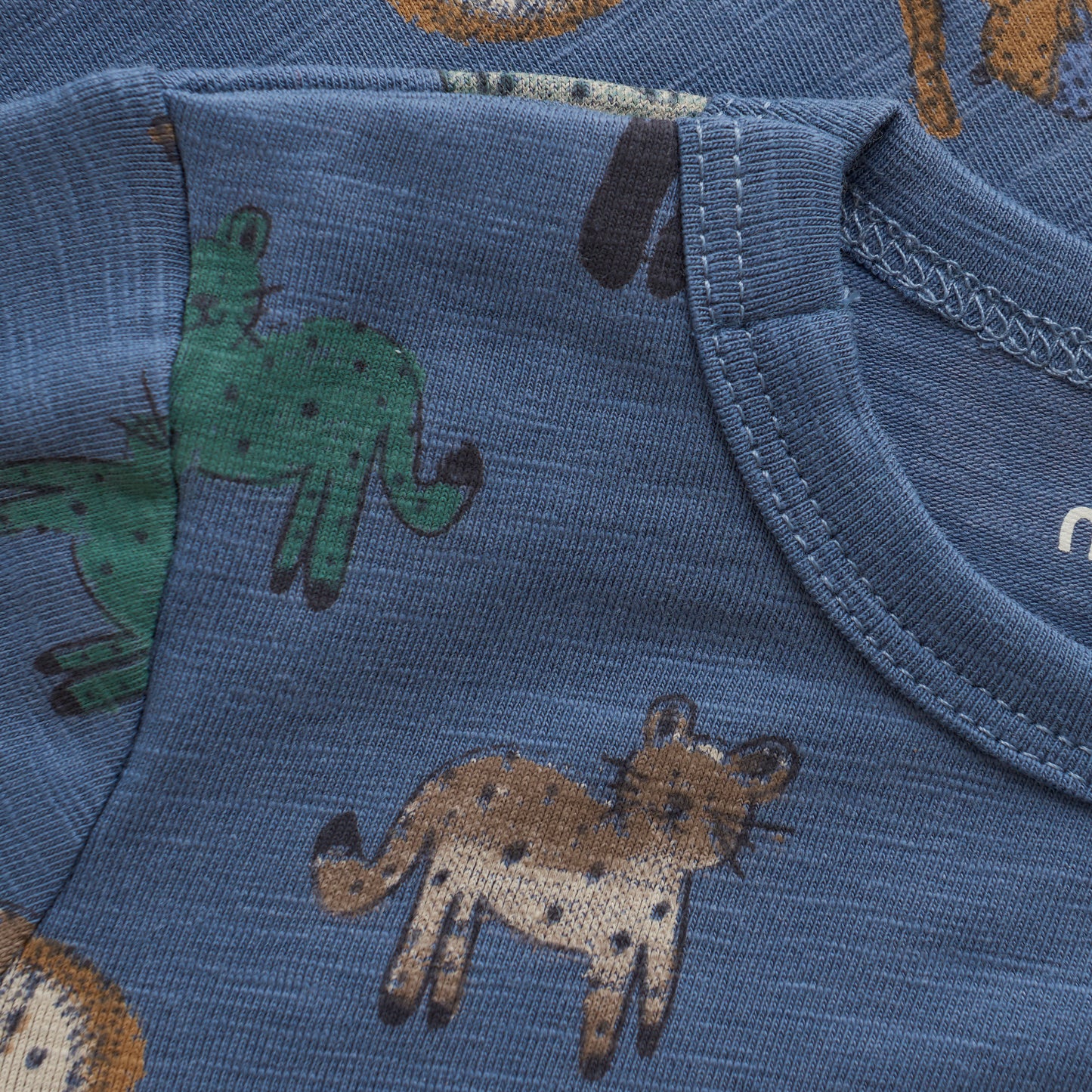 Minymo - All Over Safari Animal Print  Long Sleeve T-shirt - 3 Months