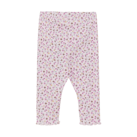 Minymo - Ribbed Floral Legging - 3 Months