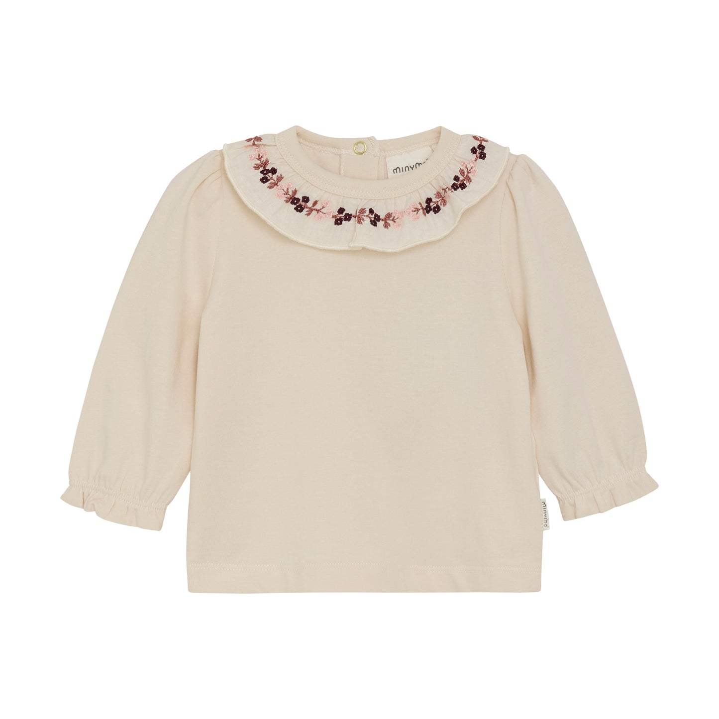 Minymo - Long Sleeve Embroidered T-shirt - 3 months