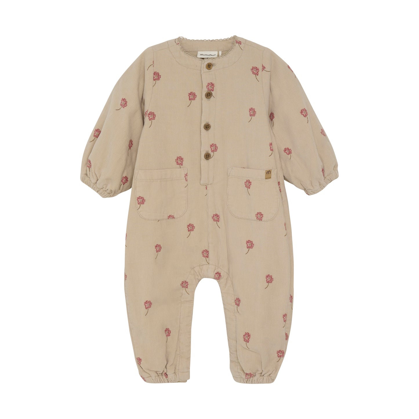 Minymo -  Floral Lined Corduroy Suit - 3 Months