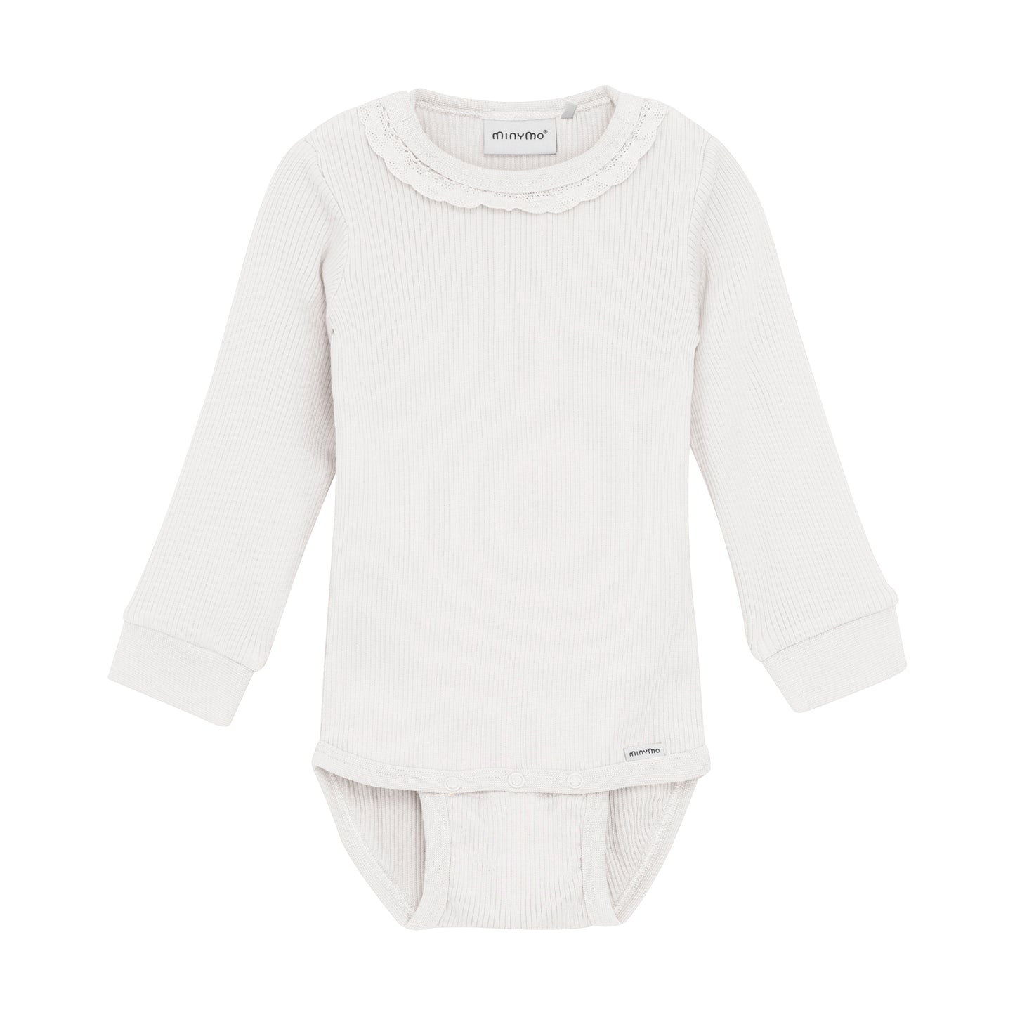 Minymo - Long Sleeve Ribbed Bodysuit - 3M