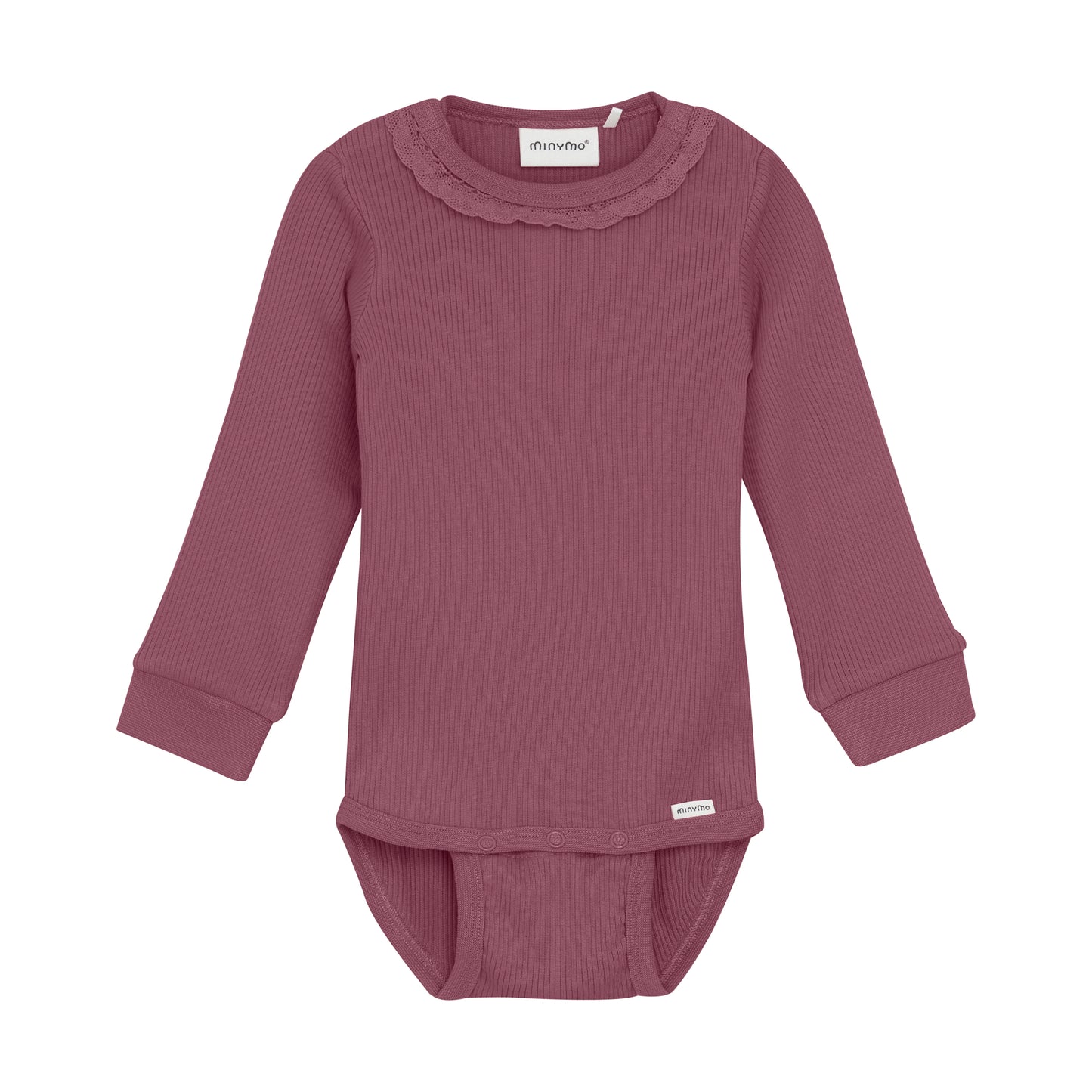 Minymo - Long Sleeve Ribbed Bodysuit - 3M
