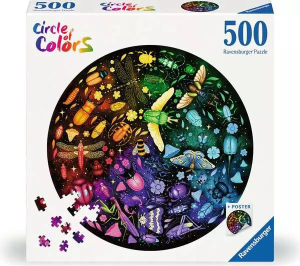 Ravensburger - Jigsaw Puzzle Circle of Colors - Insects - 500 Pieces Puzzle