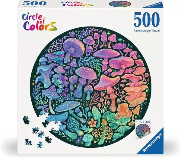 Ravensburger - Jigsaw Puzzle Circle of Colors - Mushrooms - 500 Pieces Puzzle