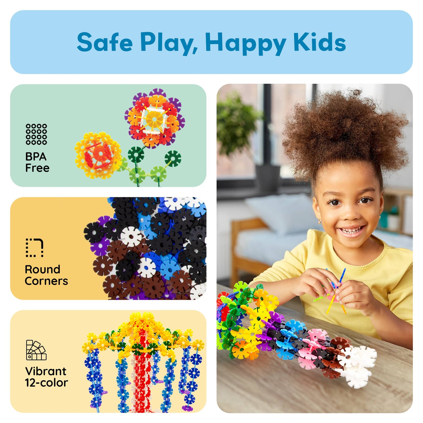 PicassoTiles 600pc Building Interlocking Chips