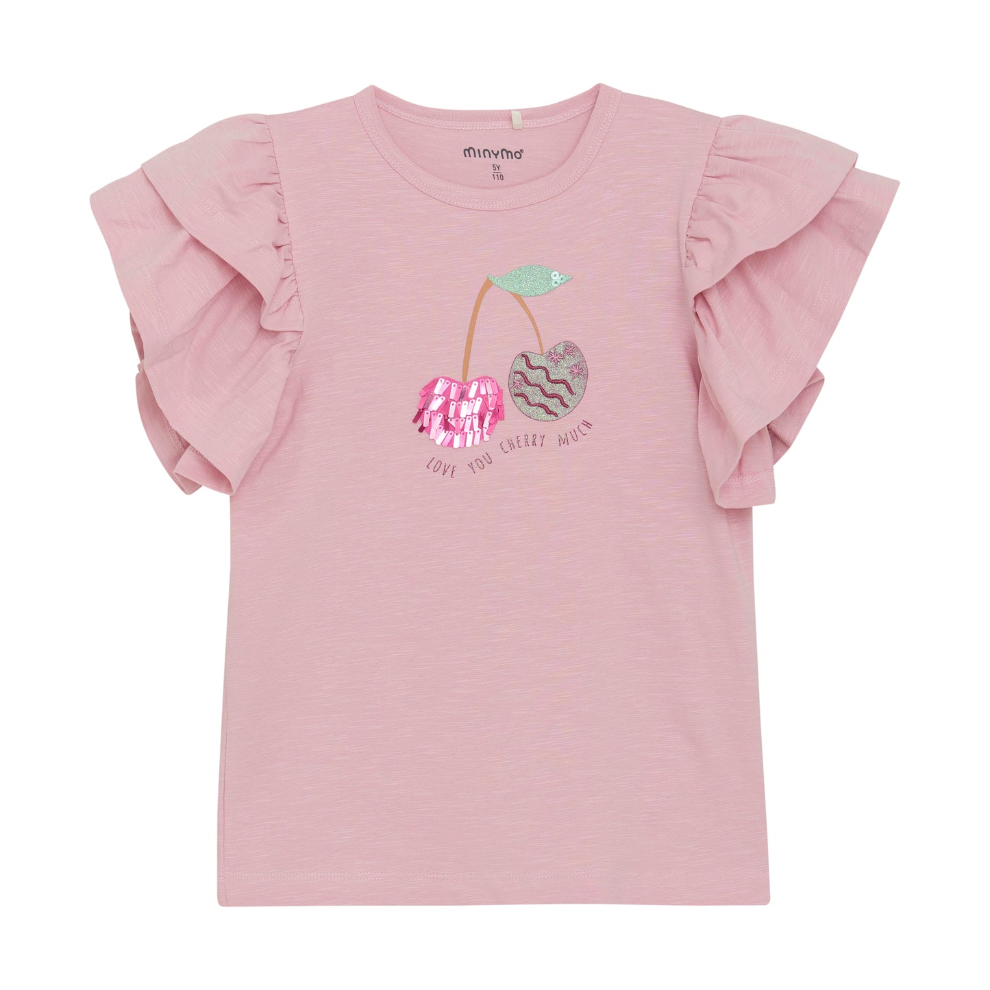 Short Ruffle Sleeve Cherry Blouse - 5 Years