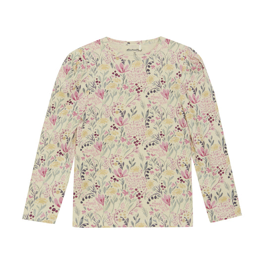 Minymo - All Over Floral Print Long Sleeve T-Shirt - 5 Years