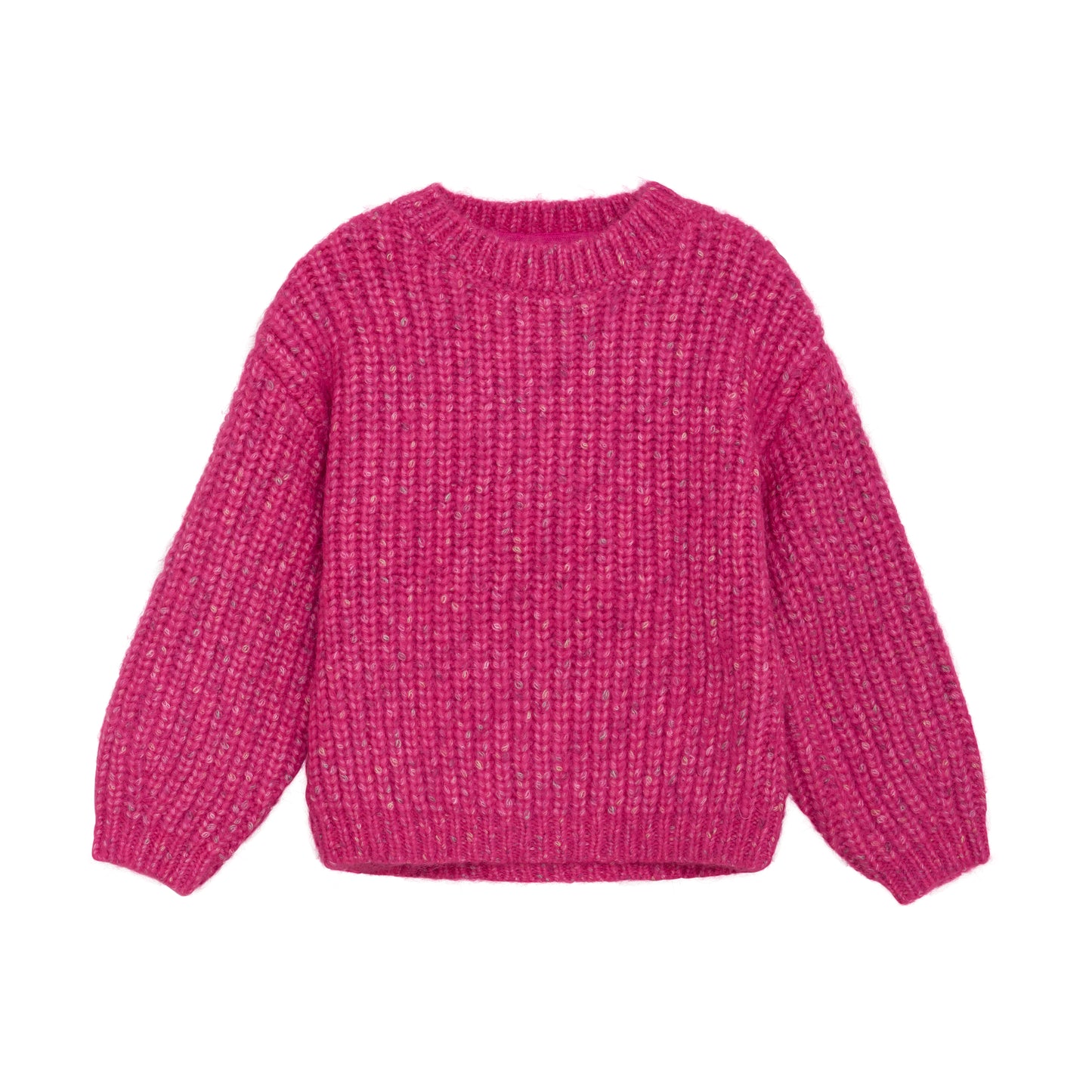 Minymo Fuschia Fedora Knit Pullover Sweater
