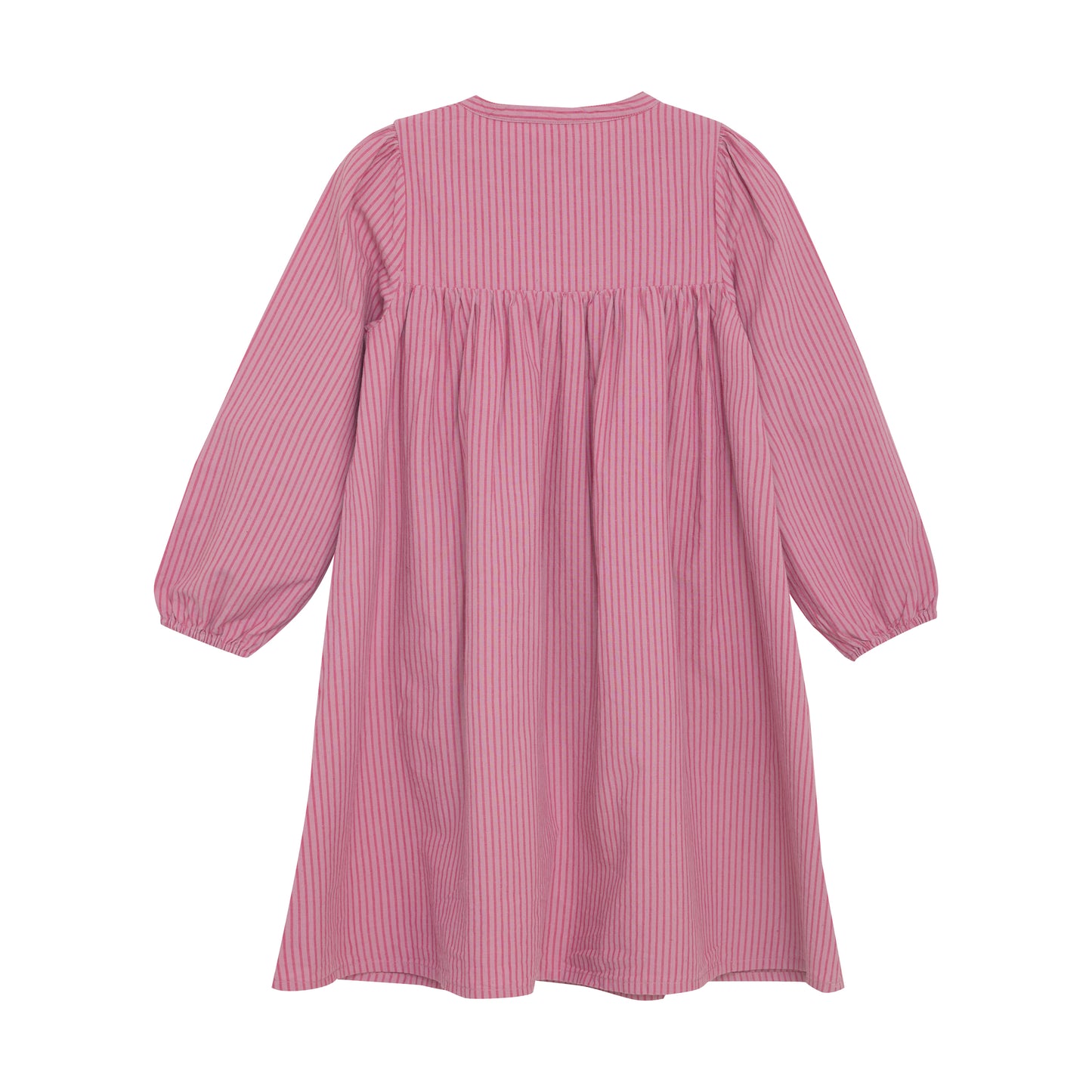 Minymo - Striped Dress with Floral Embroidery - 5 Years