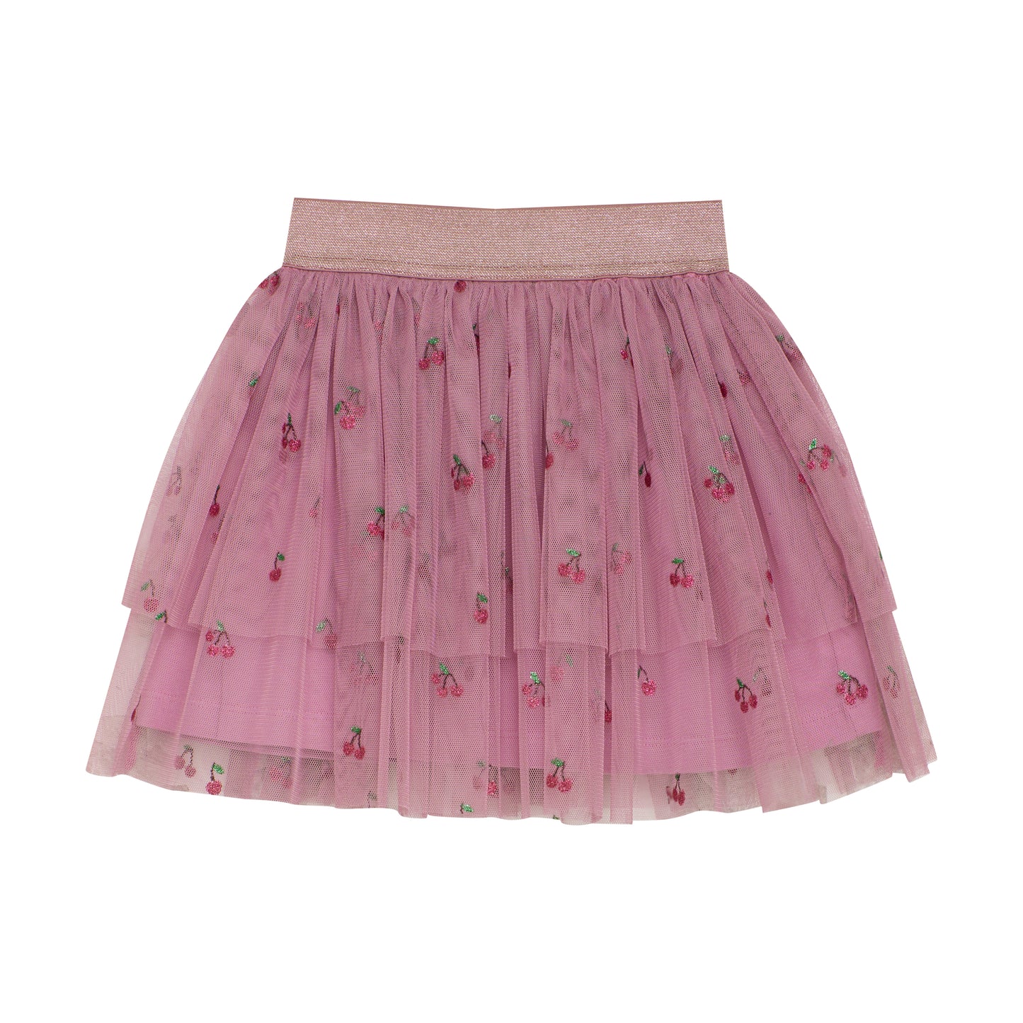 Minymo Tulle Cherry Print Skirt