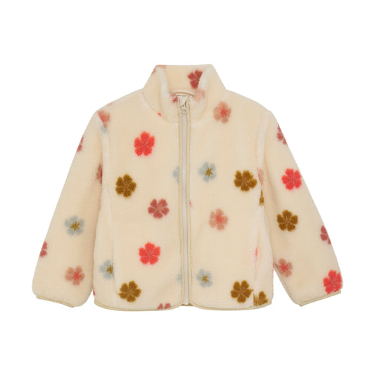 Minymo Flower All Over Teddy Jacket Sweater