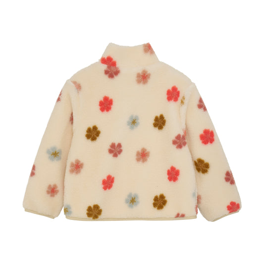 Minymo Flower All Over Teddy Jacket Sweater