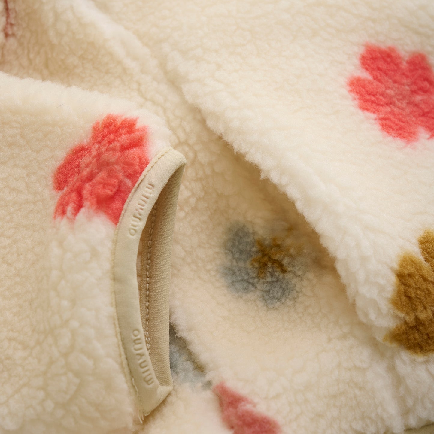 Minymo Flower All Over Teddy Jacket Sweater