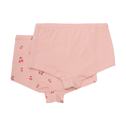 Minymo Girl's Briefs Underwear Pink Cherries 2 pack