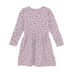 Minymo Flower Pattern Pink Dress - 5Y