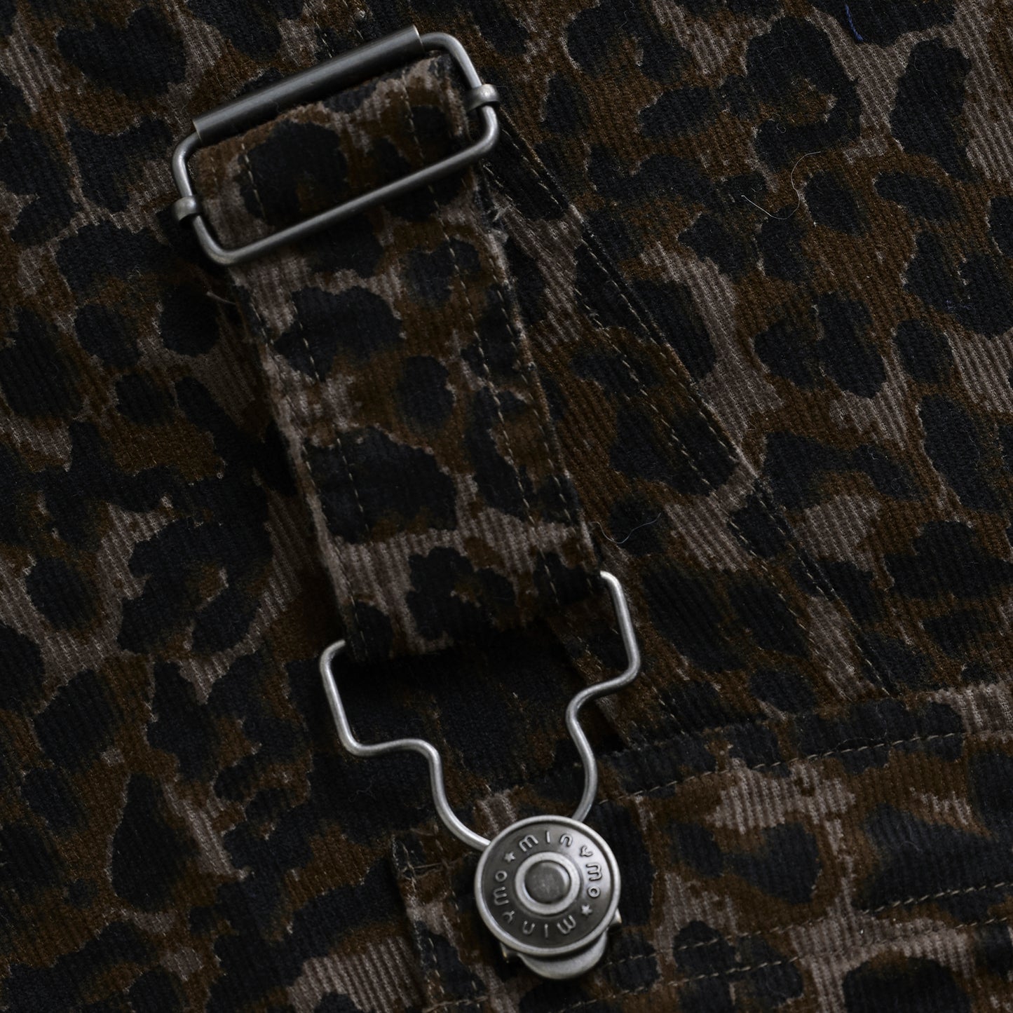 Minymo - Leopard Print Overall Corduroy Dress - 5Y