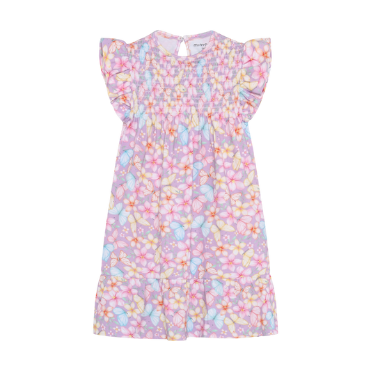 Minymo - Butterflies & Floral Cotton Dress