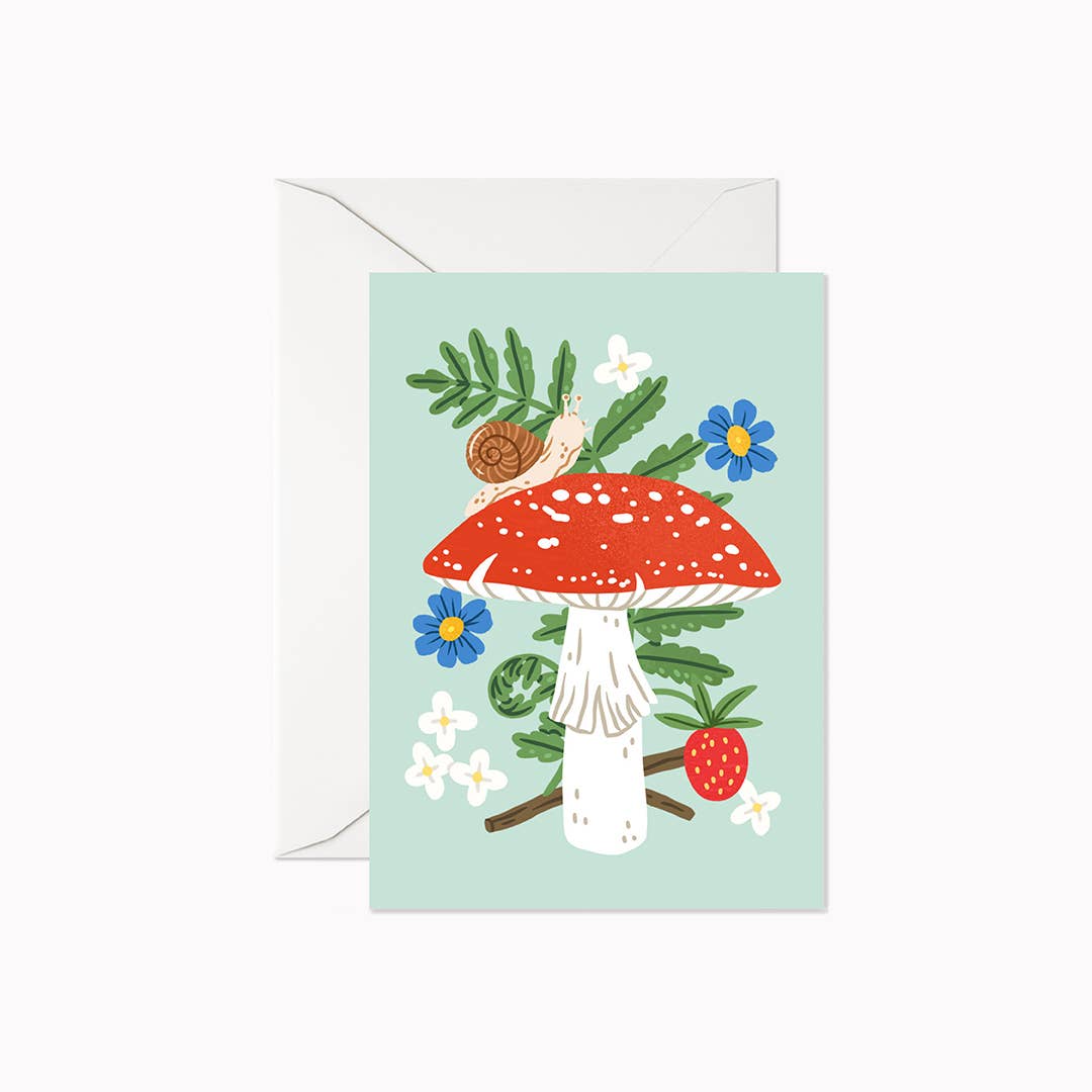 Linden Paper Co. - Woodland Mushroom | Mini Card 