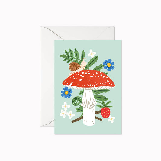 Linden Paper Co. - Woodland Mushroom | Mini Card 