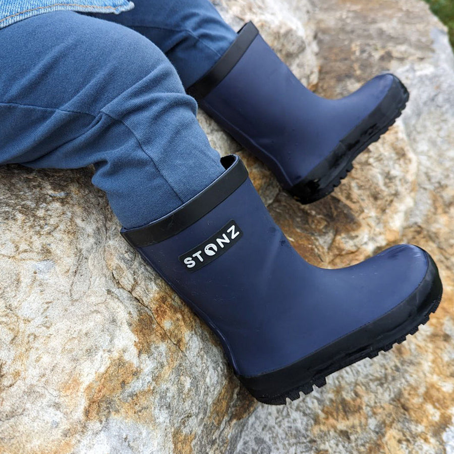 Stonz Kids' Waterproof Rain Boots - Navy