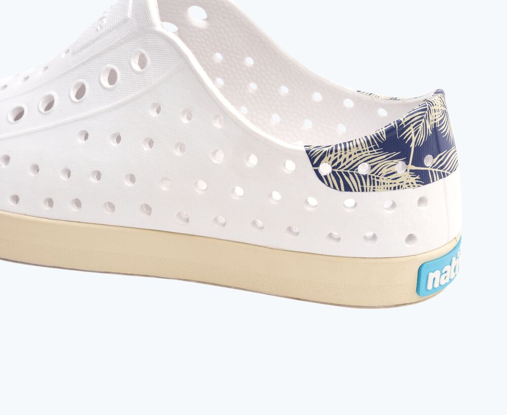 Native Shoes Jefferson Block Kids - Shell White / Bone White / Ink Palm Block