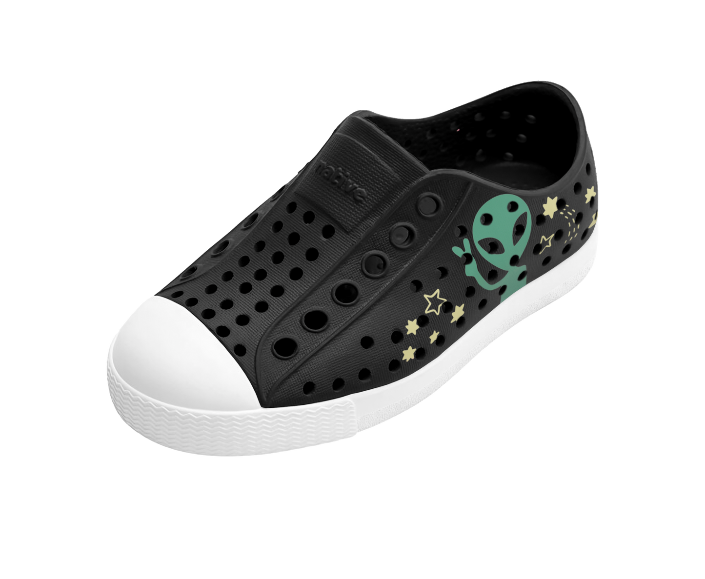 Native Shoes Jefferson kids - Jiffy Black/Shell White/Peace Alien Block