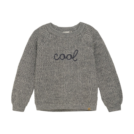 Minymo Pullover Knit Sweater - Grey Cool