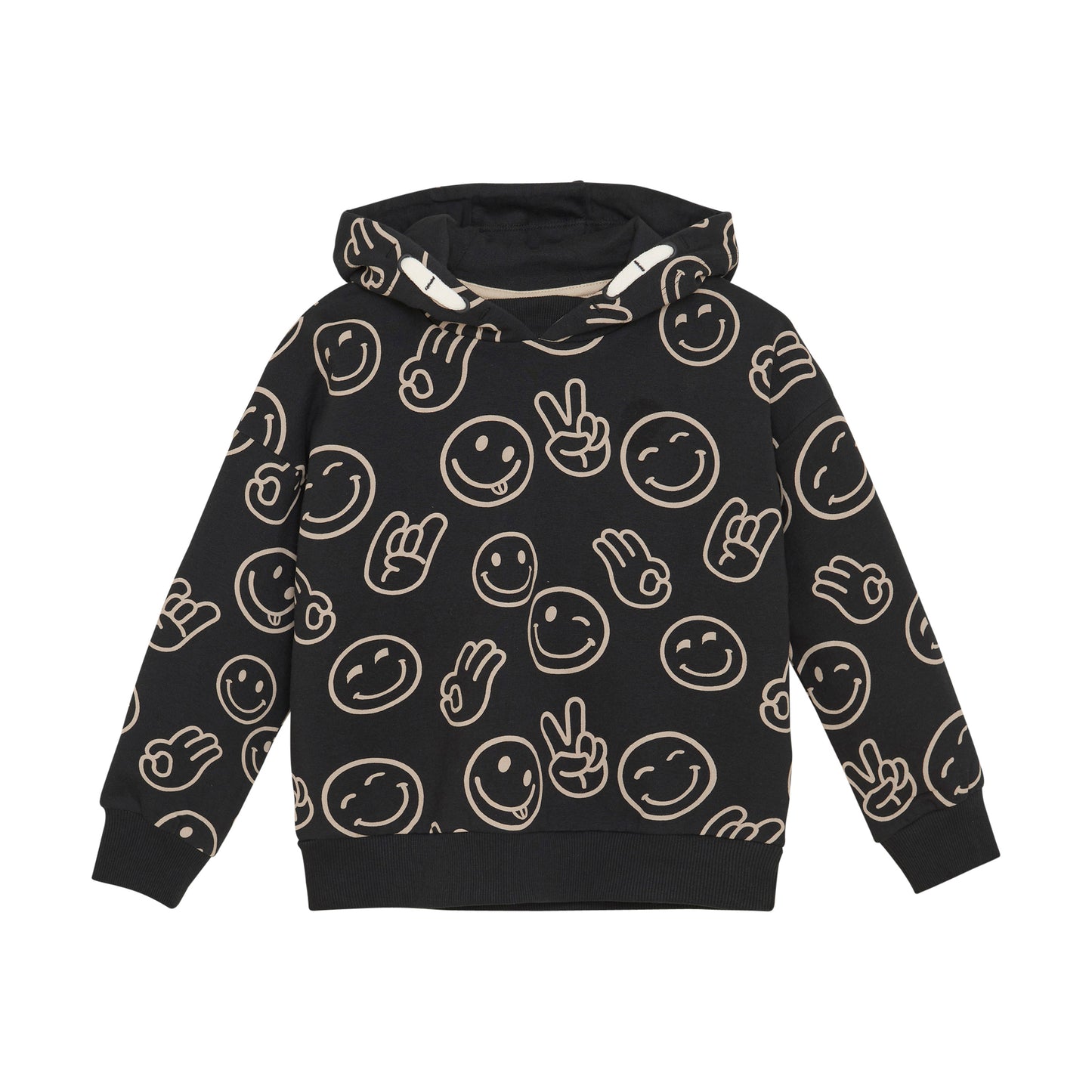 Minymo Hooded Sweatshirt - Emoji Faces