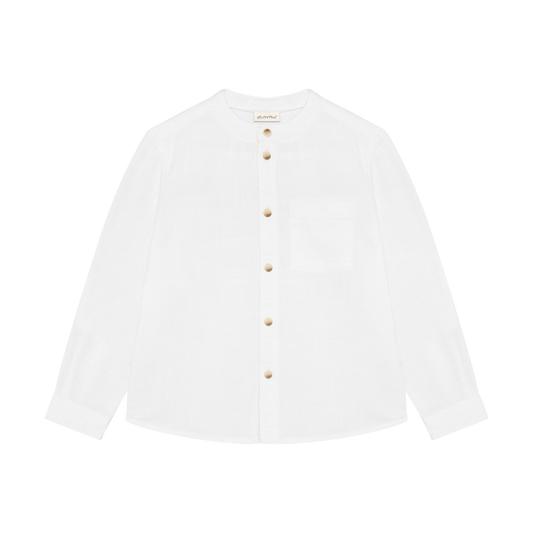 Minymo - Collarless Linen Button Down