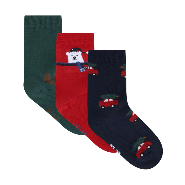 Minymo - Cotton Christmas Socks 3 Pack