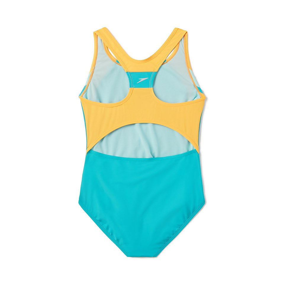 Speedo - Girl's Infinity Splice One Piece - Blue