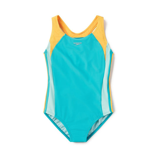 Speedo - Girl's Infinity Splice One Piece - Blue