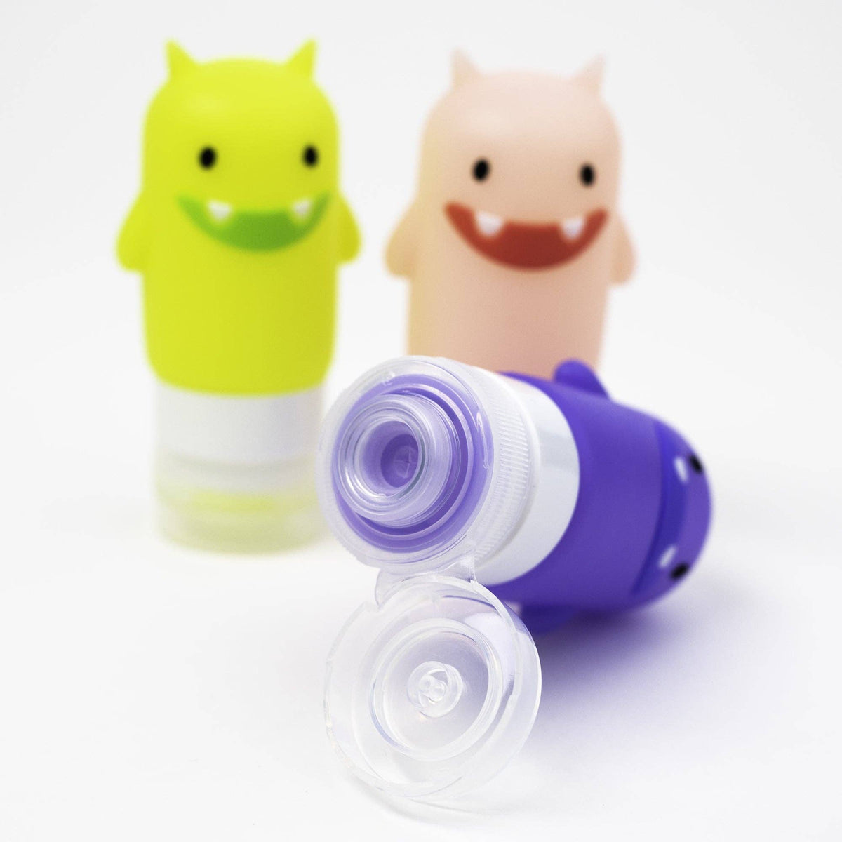 Yumbox - Funny Monster Silicone Squeeze Bottles for Mess‑Free Lunches