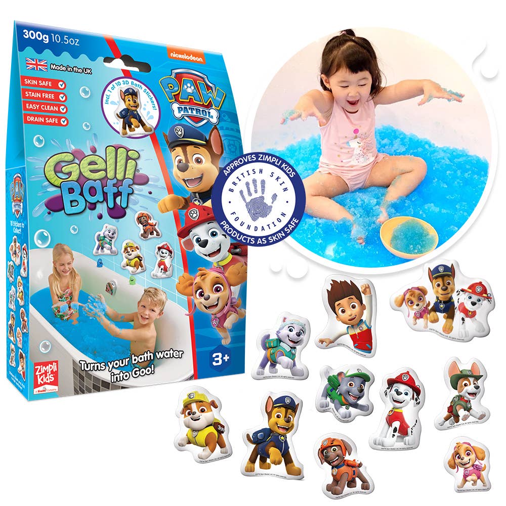 Zimpli Kids - Paw Patrol Gelli Baff Kids Sensory Bath Toy + Bath Sticker