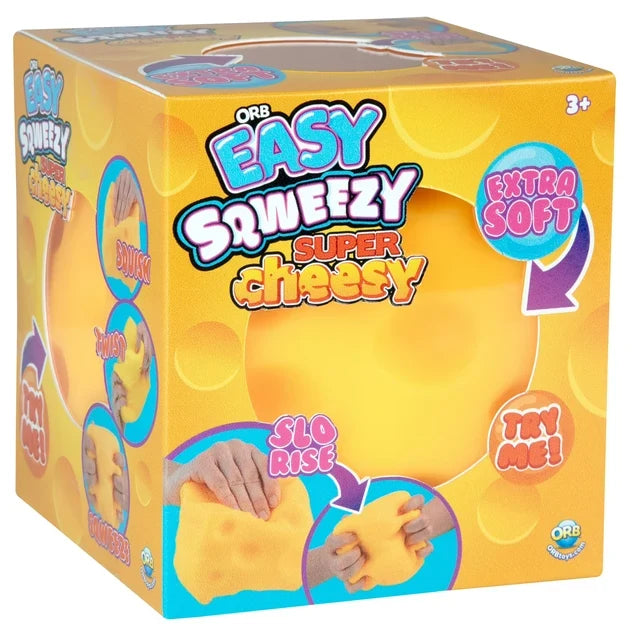 ORB Curiosities Easy Sqweezy Super Cheesy Squishy Toy