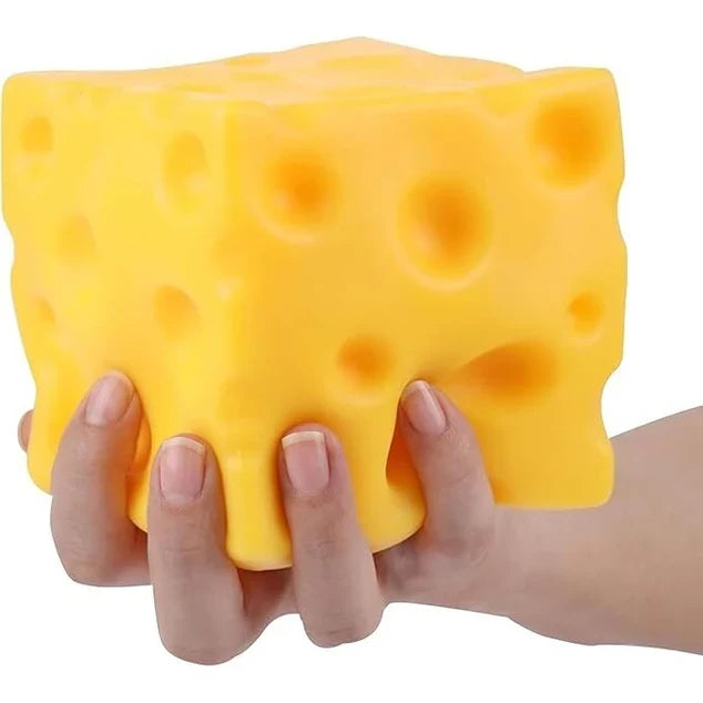 ORB Curiosities Easy Sqweezy Super Cheesy Squishy Toy