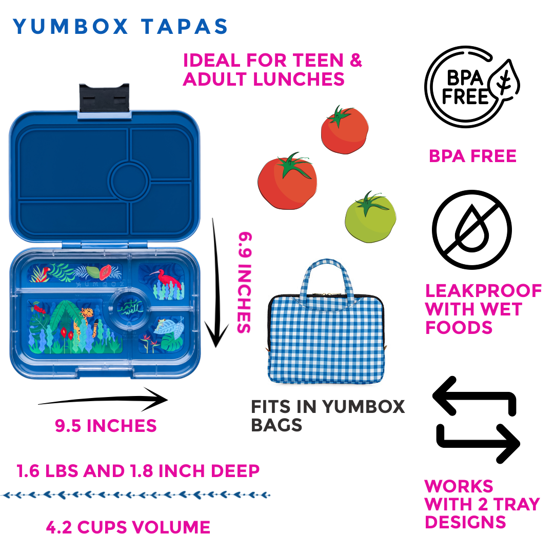 Yumbox - Leakproof Yumbox Tapas Bento Lunch Box - Monte Carlo Blue