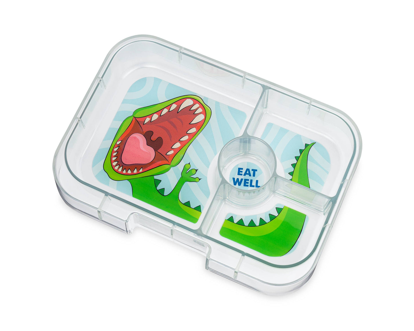 Yumbox Panino - Leakproof Sandwich Friendly Bento Box - Surf Blue (Dinosaur)