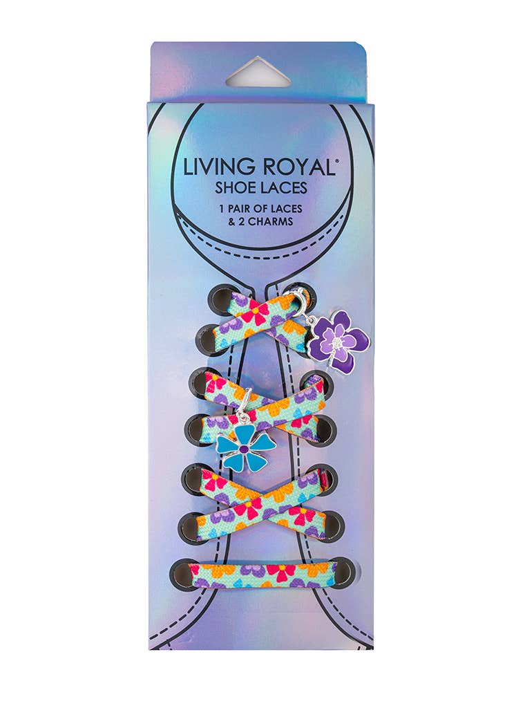 Living Royal - Shoelaces w/ Charms Set - Flower Power