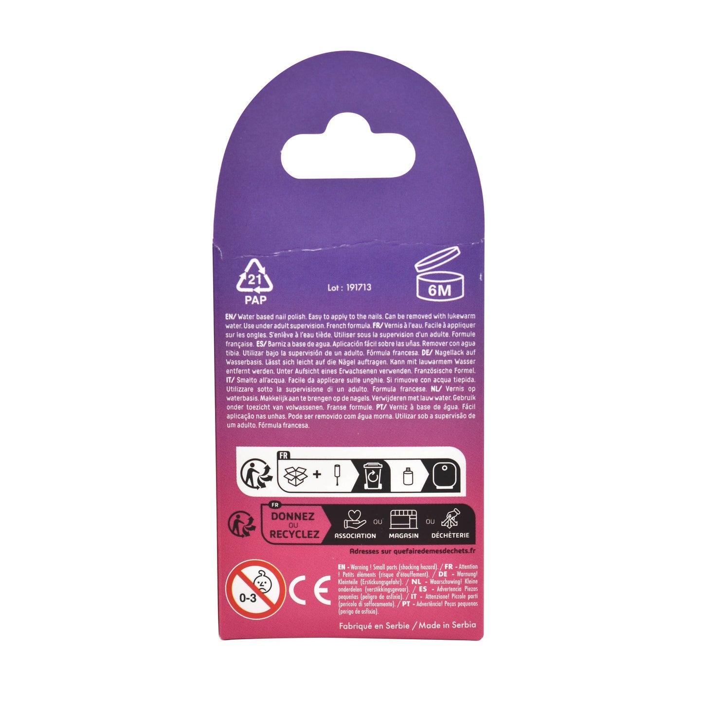 Takecare - Magic Unicorn - Water-based Nail Polish With Ring - 9 ml