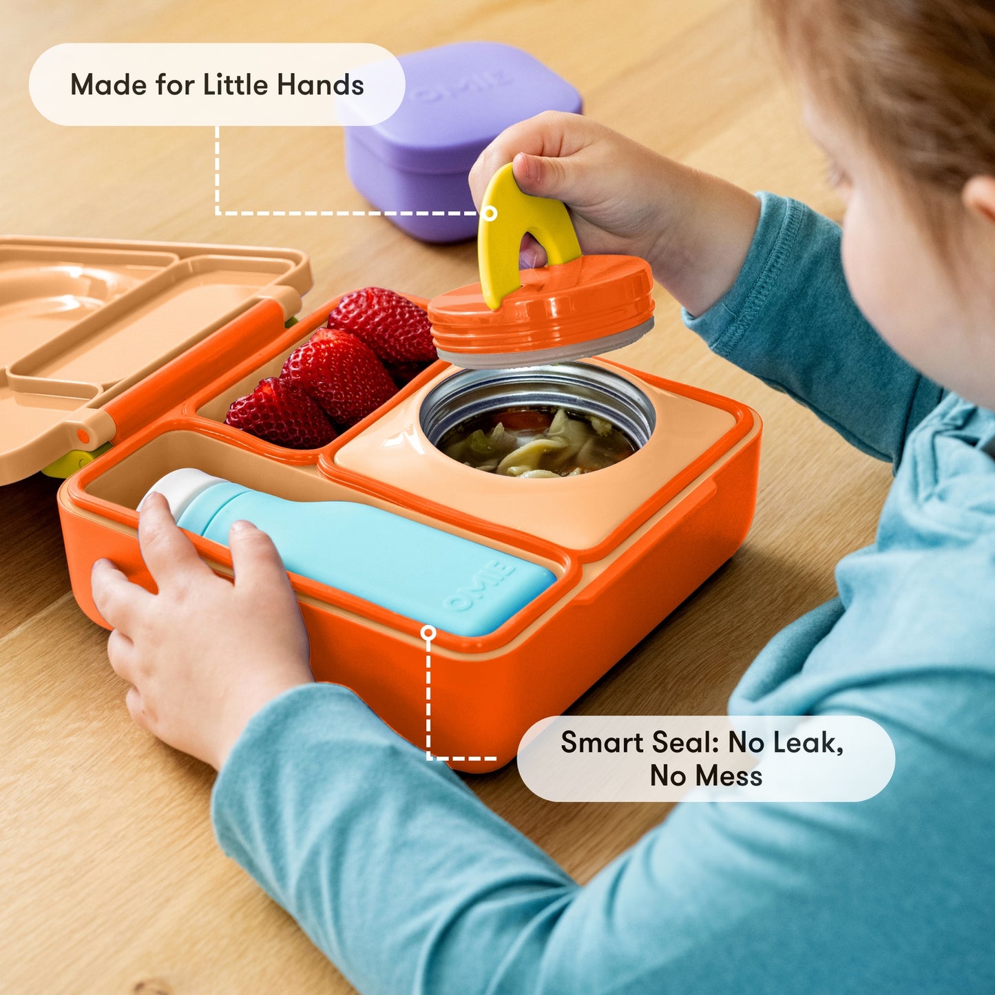 Omielife - OmieBox Bento - Poppy Orange