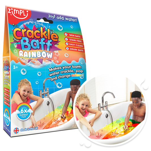 Zimpli Kids - Zimpli Crackle Baff Rainbow - 6 Bath Pack Sensory Water Toy
