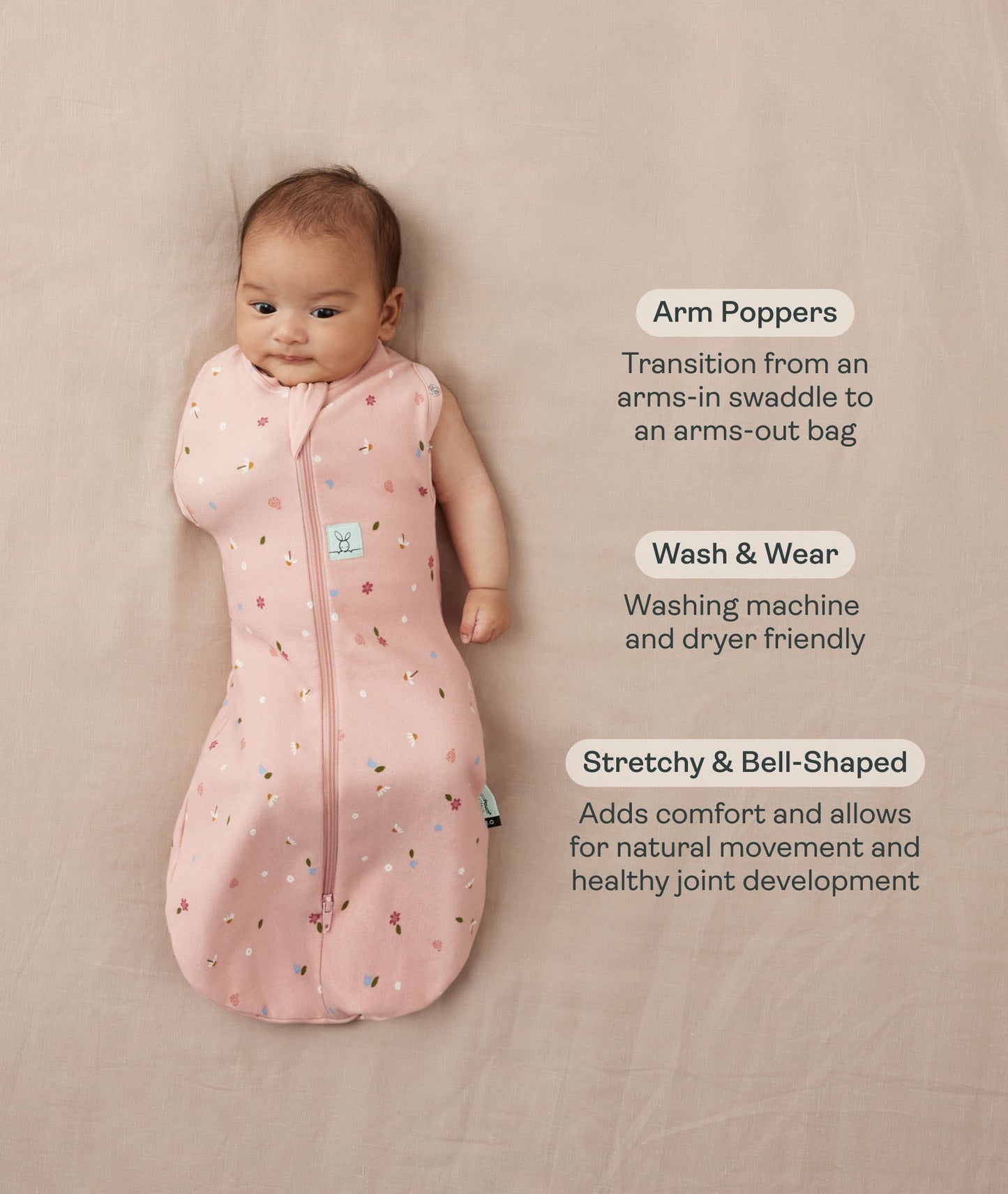 ergoPouch - Cocoon Swaddle Sack 1tog - Daisies