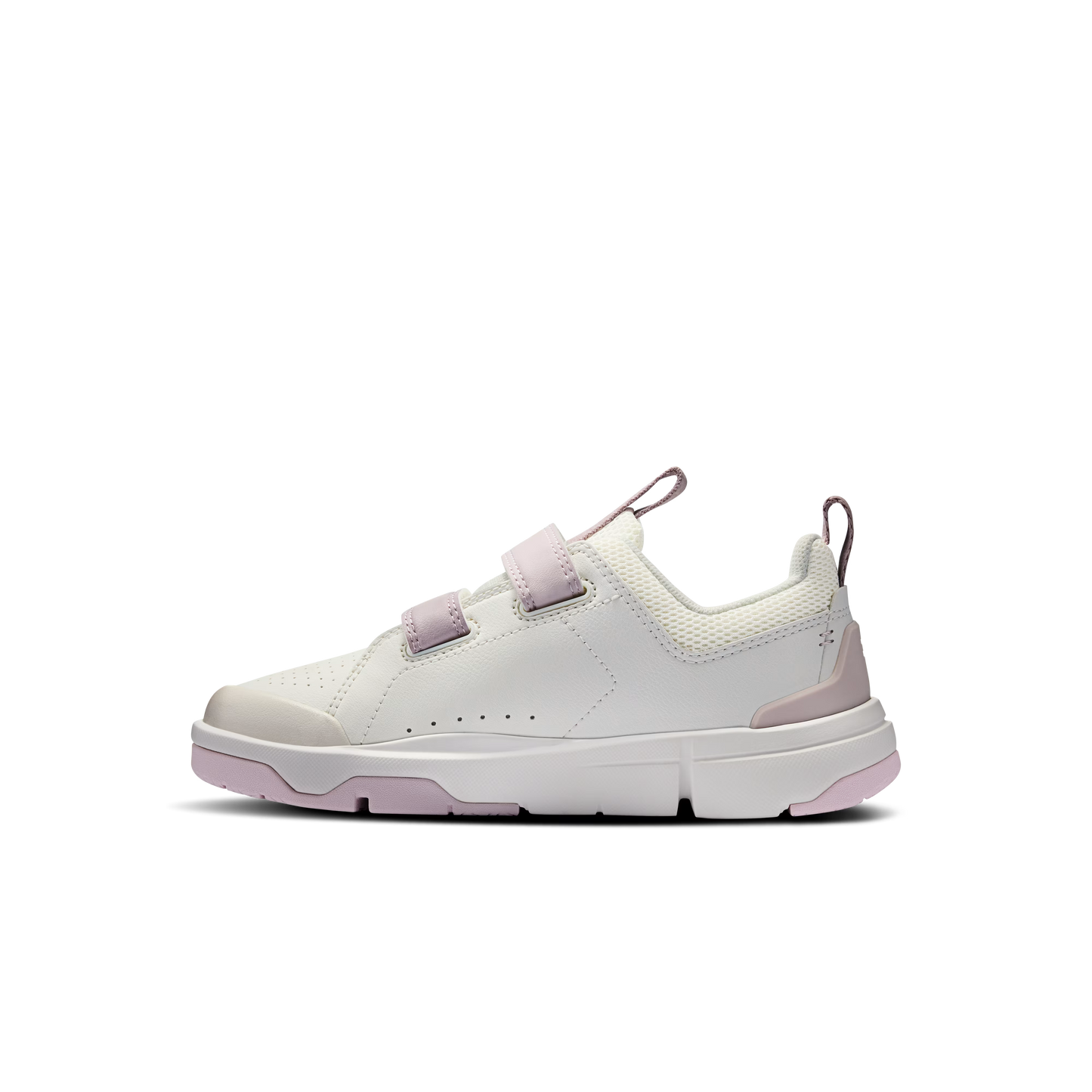 On The Roger Kids Lifestyle Shoe - Ivory | Orchid – Back View