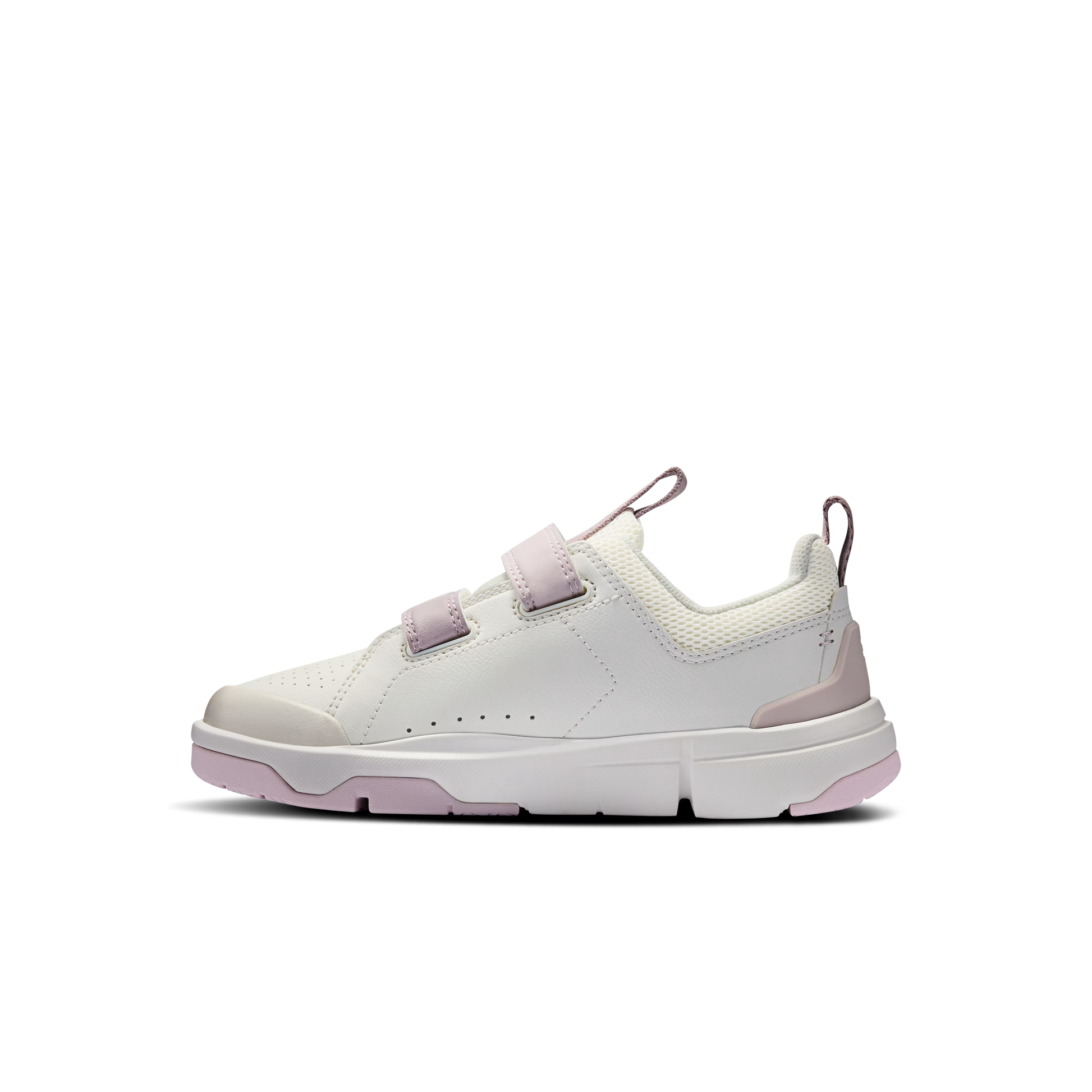 On The Roger Kids Lifestyle Shoe - Ivory | Orchid – Back View